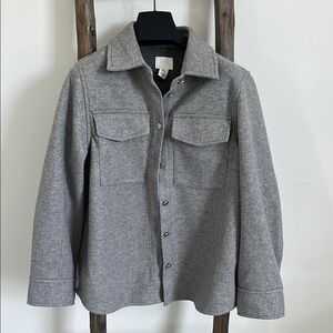 H&M Shacket Size Small Gray Button-Up Jacket